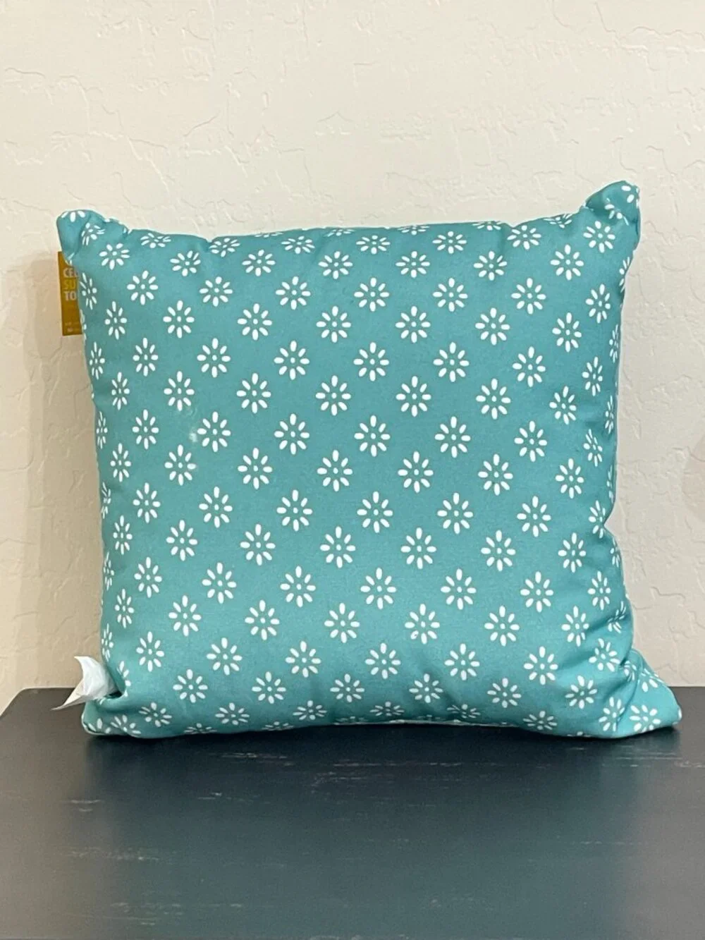 New Pink Flamingo Blue Pillow Square NWT Indoor Outdoor